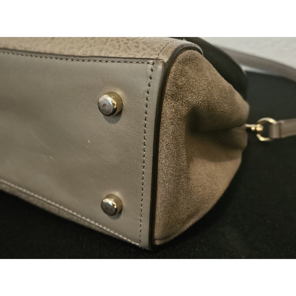 COACH Faye F22348 Taupe Mixed Leather Suede Handbag 10x8x4 *read - Picture 13 of 16